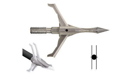 купите Охотничьи наконечники CarbonExpress F-15 Expandable Dual Blade раскрывающиеся, 100 гран, 5 лезвий (3 шт.) в Москве