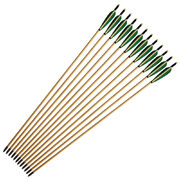 Стрела для лука деревянная 8 мм с натуральным оперением 4 дюйма