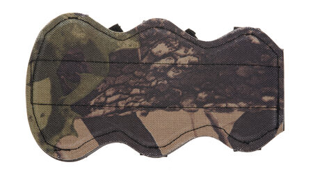 купите Крага для защиты руки от тетивы Topoint TP107 (двусторонняя камуфляж/черная, кордура, 3 застежки) в Москве